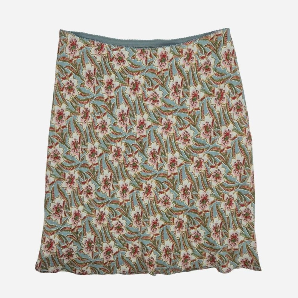 Y2K Gap blue floral‎ boho fairycore knee length skirt Size 4